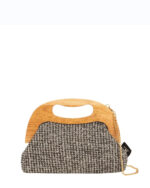 Τσαντάκι clutch με ξύλινη χειρολαβή Modissimo - Image 5